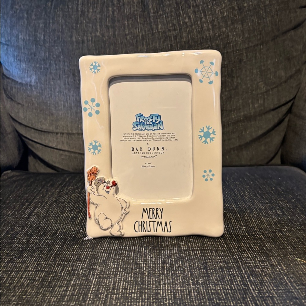 Rae Dunn frosty the snowman 4x6 photo frame